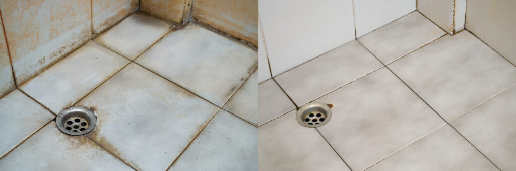 Before and After Tile Cleaning